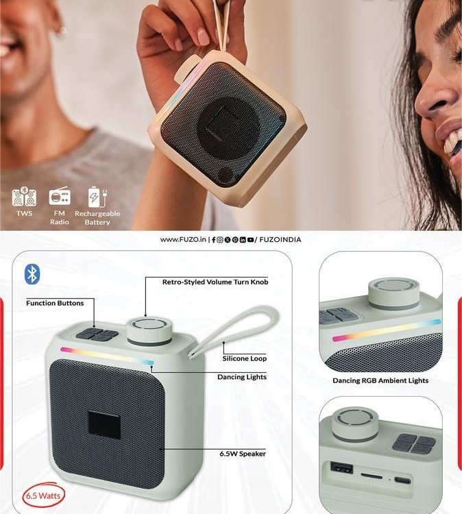 Portable Wireless Bluetooth Speaker with Deep Bass